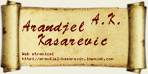 Aranđel Kašarević vizit kartica